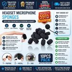 Headset Microphone Sponge For Motorcycle Intercom Helmet Bluetooth 10PCS
