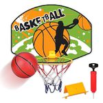 Kids Basketball PVC Hoop Set Ball & Pump Portable Indoor Outdoor Sports Game Toy