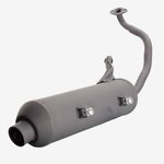 Exhaust System 125cc Scooter Black with (Without Guard) for WY125T-108 Silencer