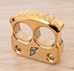 Brass Cigar Double Holder Portable Travel Smoking Mid Size Cigar Stand Rest