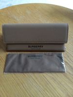 Barberry Sun/Glasses Soft Leather Style Case with Polishing Cloth New Unused Tan