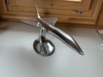 Large Polished Aluminium Concorde Model with stand 61 cms 1/100 scale Rare