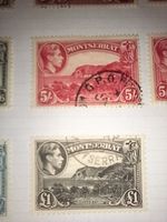 Montserrat KGVI Definitives 1938–46 Used £1 10s 5s High Values