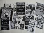 Crust , Hardcore , Anarcho Punk flyer job lot . late 80s , 90s , 00s