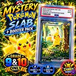 Pokemon Mystery Slab Card + Booster pack- Chase PSA 9 PIKACHU Ex IR - Read Below