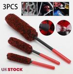 3pc Wheel Woolies Super Plush Soft Alloy Wheel Cleaning Detailing Brush Set UK