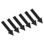 6Set / 36Pieces 4x1" Arrow Sticker Directional Arrow Sign Floor Decal Black