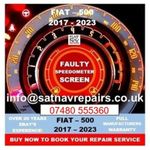 FIAT 500 INSTRUMENT CLUSTER  SPEEDO  LCD SCREEN REPAIR SERVICE 2007-2017