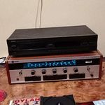 LEAK 2000 Tuner Amplifier AM/FM Tuner, Silver/Wood Illuminated Dial