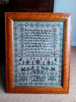 Antique Motif & Verse Sampler - Elanor Hall Aged 9 Years, 1843