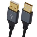 Pro Metal USB 24AWG A Plug to A Male High Speed Shielded Braided Cables 1m/2m/3m