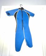 Splash Kids Shortie Wetsuit Front Zip Blue/Black/White Size 7-8