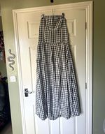 SheIn Women’s XL Regular Black/White Check Long A-Line Dress Elastic Waist