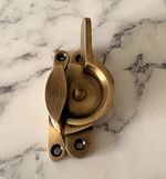 Lockable Window Fastener Latch, Brass Finish Gold Metal, 1 Pack