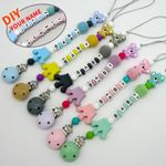 Dummy Clips Silicone Pacifier Holder Soother Chain Baby Shower Gift