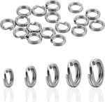 50/100PACK Fishing Split Rings Rings Swivel Snap Line Connector Tackle 15-320lb
