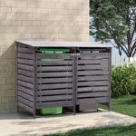 Large Wood Outdoor Wheelie Bin Storage Double Shed Wooden Dustbin Rubbish Screen