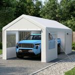 Outdoor Car Shelter 586 x 305 cm Carport with Removable Sidewalls