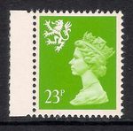 Scotland 1989 S68 23p Brt Green Litho 2 Bands Booklet Stamp MNH