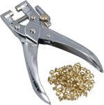 Eyelet Plier Heavy Duty Hole Punch Tool DIY Leather Craft Kit With Eyelets