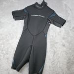 Prolimit Steamer Shorty Wetsuit 50/M Mens 3/2mm Back Zip Surf Dive Black Blue