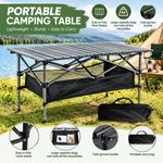 Foldable Roll-up Camping Picnic Table 95x55x50 cm Portable Storage Party BBQ UK