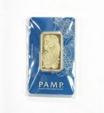 PAMP Suisse 1 oz Gold Bar 0.9999 Lady Fortuna Veriscan Cert C023719
