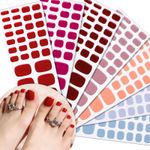 Summer Nail Gel Strips Baking Free Waterproof Toe Gel Stickers DIY Feet Decals