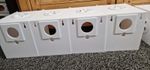 4 Budgie Plastic Nest Boxes 8x6x7 With Concave Perch And Hooks