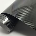 Black 5D Carbon Fibre Vinyl Wrap Sheet Film Sticker Car Wrap Air Bubble Free