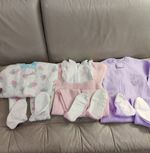 Vintage Carter’s USA Fleece Footed Pajamas Lot 3T 4T 90s Girls