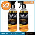 2 x AUTO EXTREME CAR FABRIC UPHOLSTERY FOAMING CLEANER SPRAY 720ML FOR INTERIOR