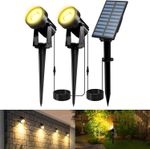T-SUN Solar Spot Lights Spotlights 2-IN-1 Outdoor Lanscape Lights for Gardens UK