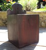 A  PROVINCIAL WELSH MAHOGANY CANDLE BOX COUNTRY HOUSE CHURCH CANDLE BOX