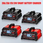 20A 25A 30A 40A 12V/24V Car Smart Battery Charger Pulse Repair GEL AGM Lifepo4