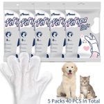 40PCS Mioszzi Extra Thick Pet Bathing Wipes for Dogs & Cats, Dog  Washing Gloves