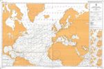 5124(6) Routeing Chart North Atlantic Ocean June Map Maritime Paper Admiralty
