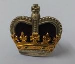 British St Edwards Crown Metal Badge Major Rank GIM20 Genuine Vintage