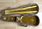 Good Vintage Violin Hard Case, Leather Effect Vinyl Covering, Gold Plush Lining