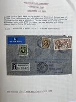 GB KGV 1938 Air Mail 2/6 Seahorse Manchester to Argentina Registered Cover