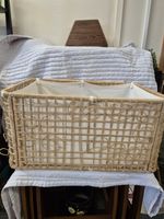 Ornate Wicker Rattan Storage Trunk Basket Perfect For Toys Blankets Linen Lined 