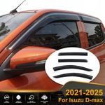 4PCS Wind Deflectors For Isuzu D-MAX 2021-2025 MK6 Rain Guard Window Sun Visor