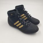 Adidas Havoc Boxing Shoes Junior UK Size 2.5 Black Sparring Wrestling Boots