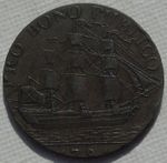 1794 Earl Howe Glorious 1st June Half-Penny Token 28mm 9.17g, nice DH16