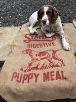 Job Lot 5 Vintage Hessian Farm Trade Feed Grains Sacks Original Authentic