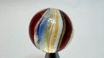 1950-60' Big Vintage European Sparkler Glass Marble Cat's Eye Naked Divided 1''