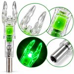 LED Lighted Arrow Nocks Green 6.2mm ID Carbon Arrow Archery On Off Switch Glow