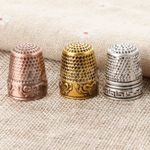 1X Metal Finger Thimble Sewing Grip Shield Protector For Pin Needle Tailor Use