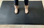 Large work station anti-fatigue Rubber Bubble Top Mat Behind Counter at the Shop