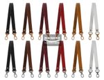 Genuine Leather Bag Handle Straps With Swivel Clasp Handbag Purse Shoulder Strap